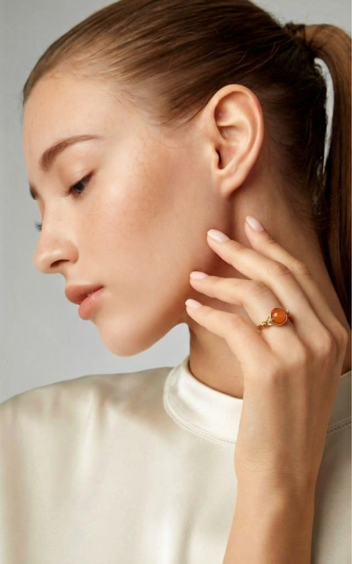 Fire Agate Wire Ring