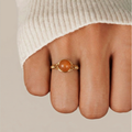 Fire Agate Wire Ring